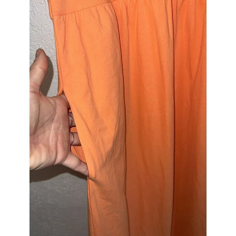 J Crew MIDI Dress Cotton NWTS Stretchy Sleeveless Peach Color Large BR873 1E - Picture 7 of 10
